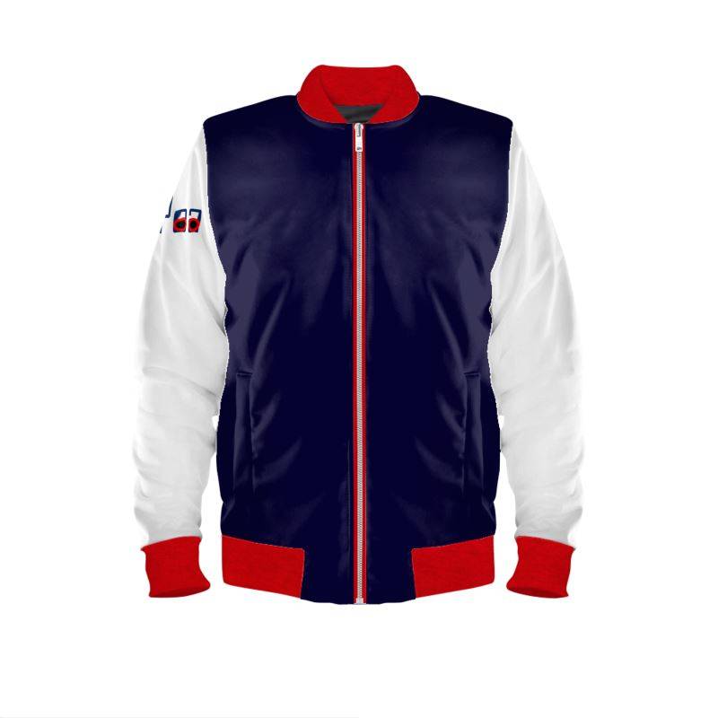 Blue Frog Bomber Jacket Red